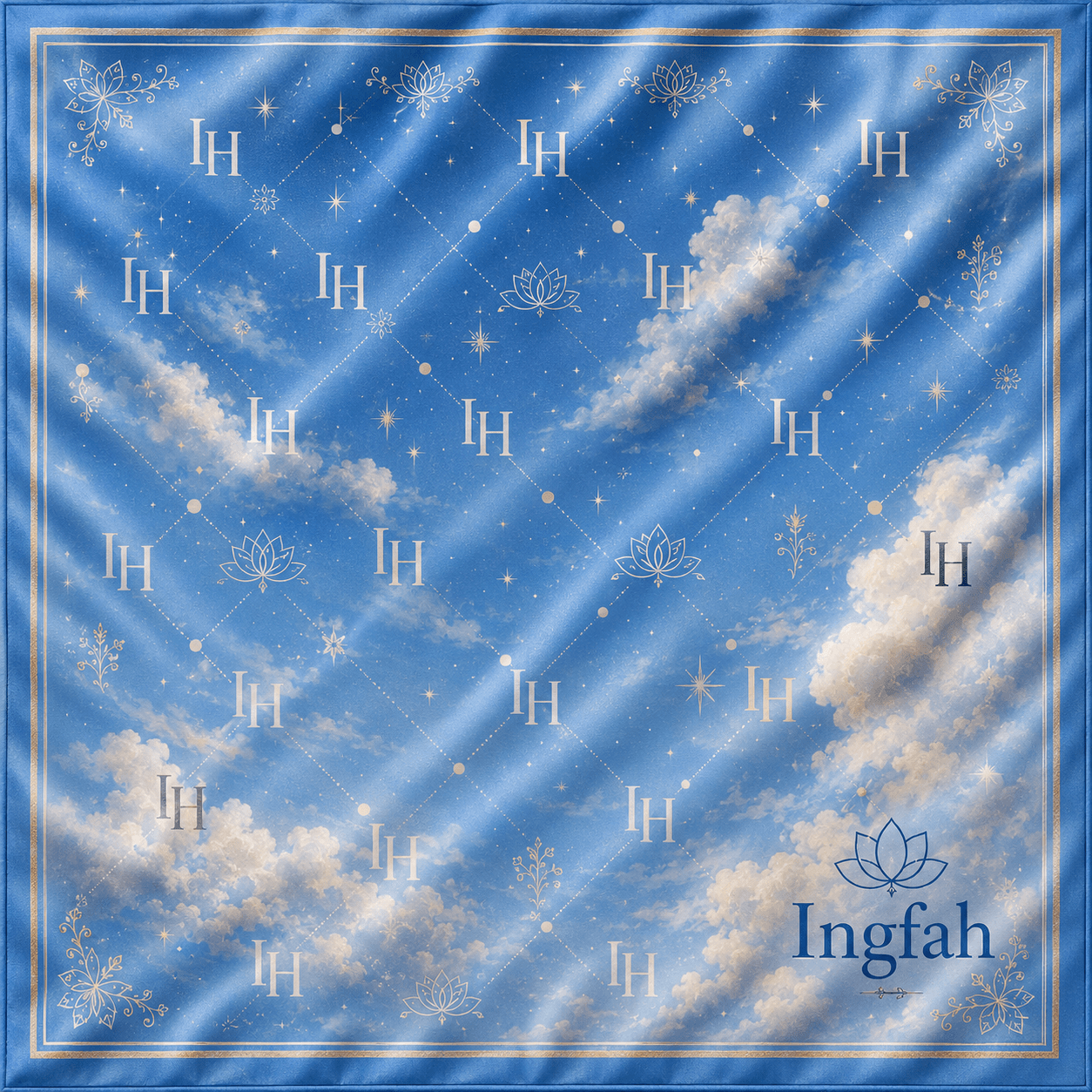 Clear Blue - 100% Mulberry Silk Scarf